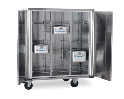 Медицинская тележка для транспортировки стерилизованных изделий и корзин (с двойными стенками)