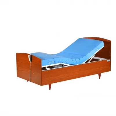 2 Motorlu Ahşap Hasta Yatağı