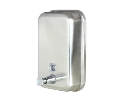 Distributeur de savon liquide vertical en acier inoxydable