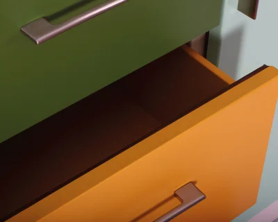 خزانة ملونة لغرفة العمليات مع حوض الغسيل
