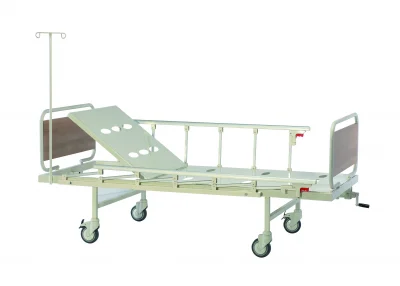 سرير المريض اليدوي ذو الذراع الواحد  (رأس/قدم ABS)