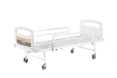 SINGLE CRANK MANUAL PATIENT BED WITH ABS HEAD/FOOT ENDS